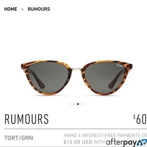 Brand new Quay Rumours Sunglasses (Tort)